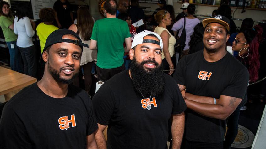 Clint Gray, Derrick Moore and Emanuel Reed of Slim & Husky’s